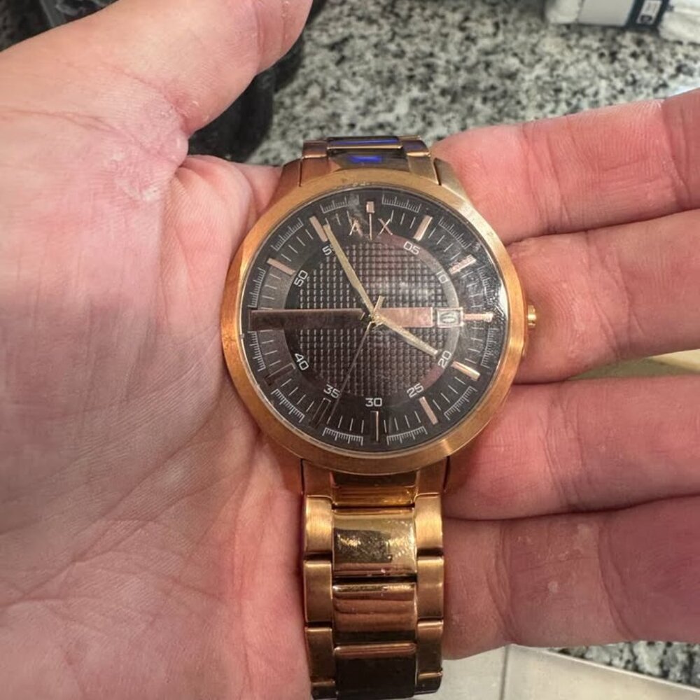 Armani Exchange Rose Gold Watch AX2449